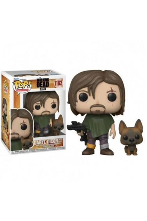 The walking dead POP! Television 1182 Vinyl Figure Daryl Dixon with Dog 9 cm