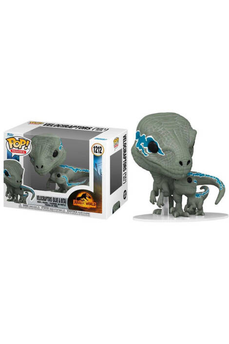 Jurassic World: Dominion POP! Movies 1212 Vinyl Figure Velociraptors (Blue & Beta) 9 cm