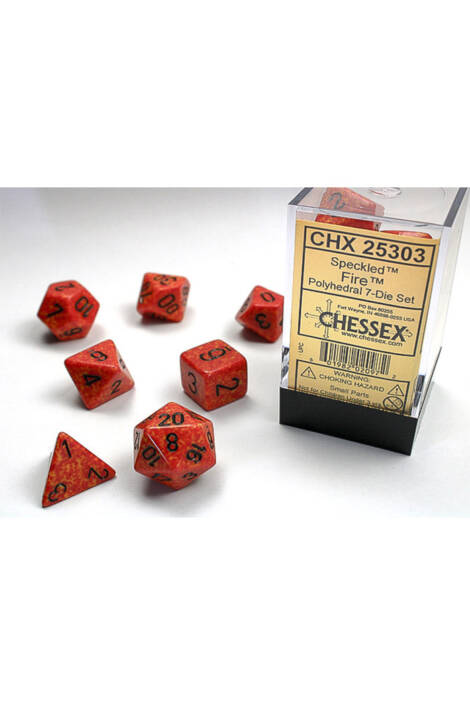 Polyhedral 7-Die Set - Speckled Fire CHX 25303