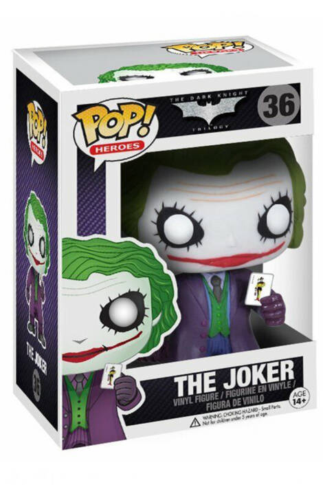 The dark knight trilogy POP! Heroes 36 Vinyl Figure The Joker 9 cm