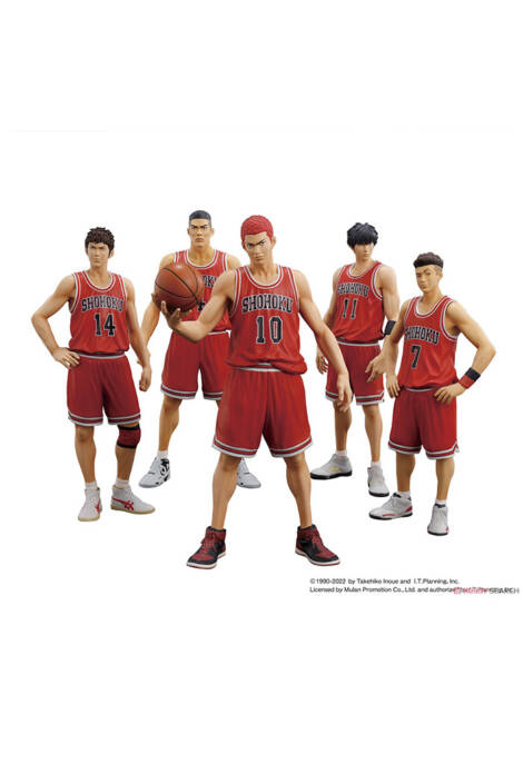 Slam Dunk Scale PVC Statues 5-Pack Shohoku Starting Member Set 15 - 17 cm