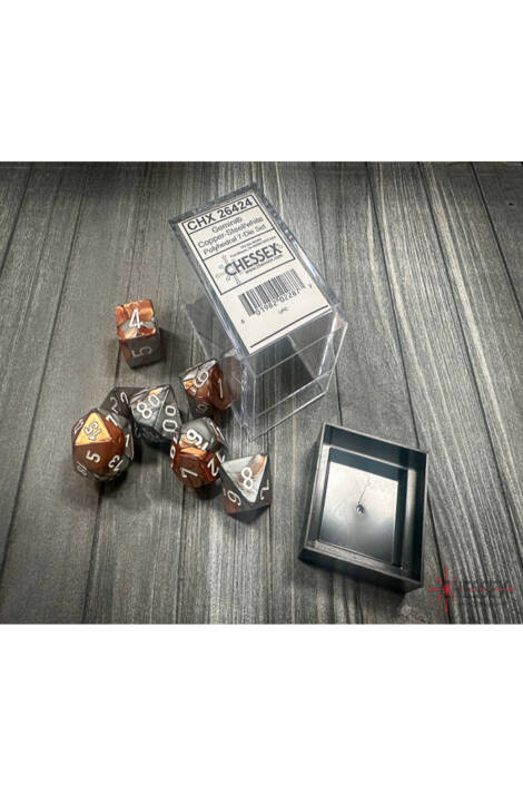 Polyhedral 7-Die Set - Copper-Steel/White CHX 26424