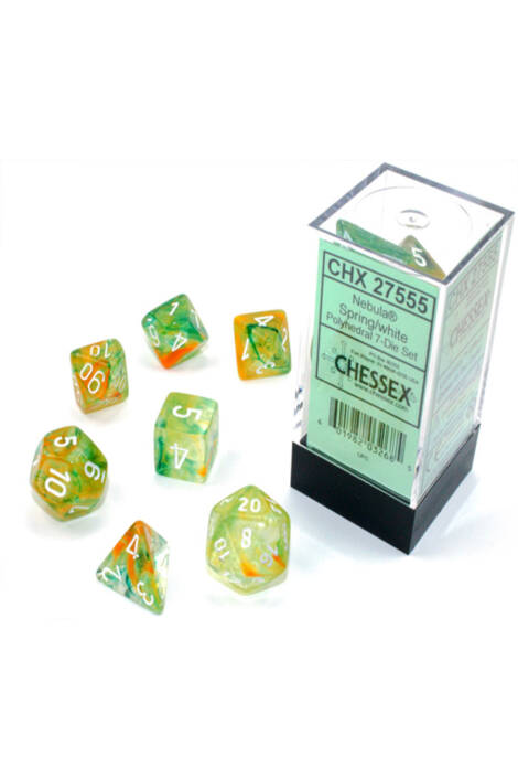 Polyhedral 7-Die Set - Nebula Spring/White CHX 27555