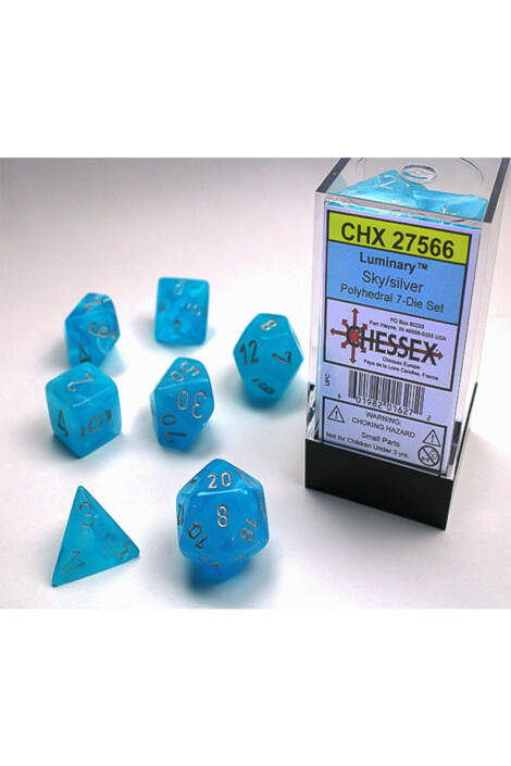 Polyhedral 7-Die Set - Luminary Sky/Silver CHX 27566