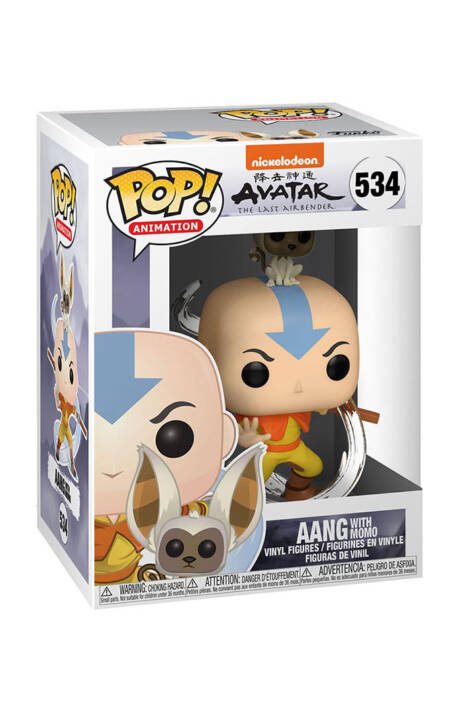 Avatar: The last Airbender POP! Animation 534 Vinyl Figure Aang with Momo 9 cm