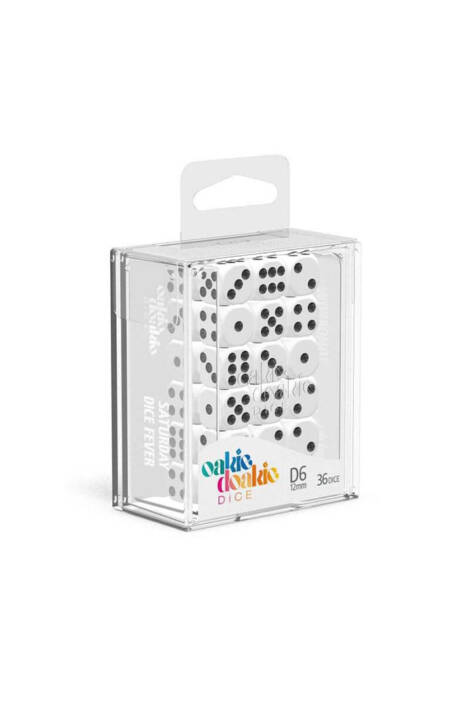 Oakie Doakie Dice D6 Dice 12 mm Solid - White