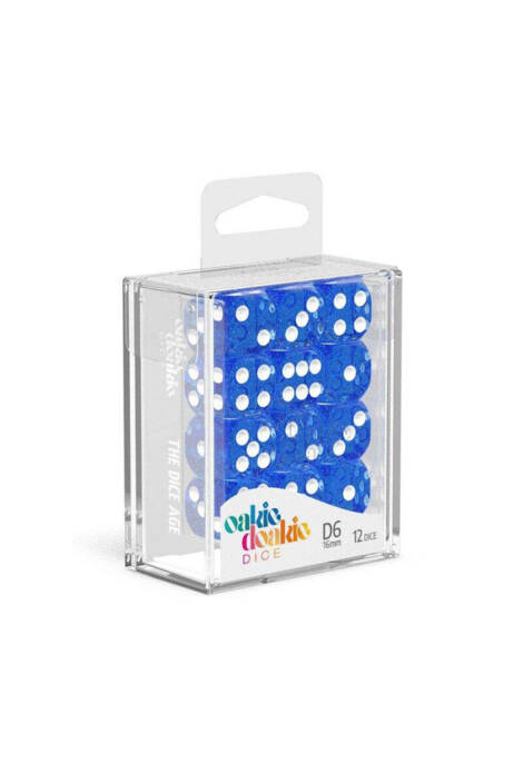 Oakie Doakie Dice D6 Dice 16 mm Speckled - Blue