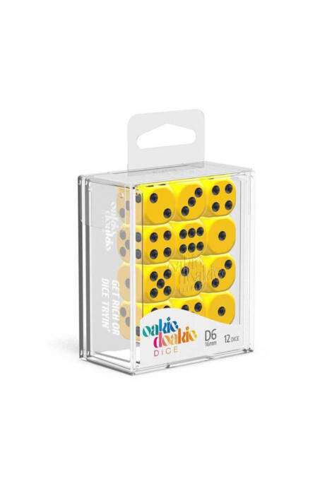 Oakie Doakie Dice D6 Dice 16 mm Solid - Yellow