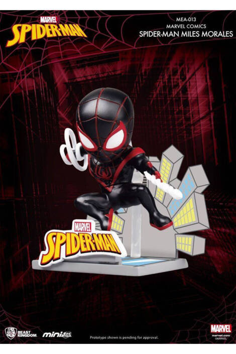 Beast Kingdom Mini Uova Attack Spider-man Miles Morales Mini Figura