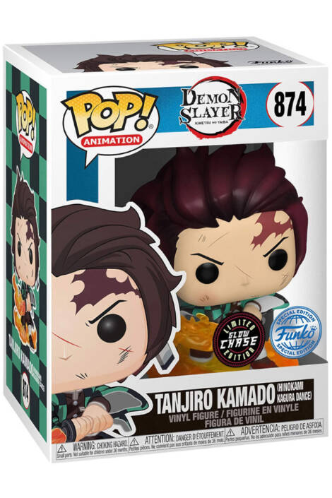 Demon Slayer: Kimetsu no Yaiba POP! Animation 874 Vinyl Figure Tanjiro Kamado (Hinokami Kagura Dance) 9 cm - Special edition Glow Chase limited edition