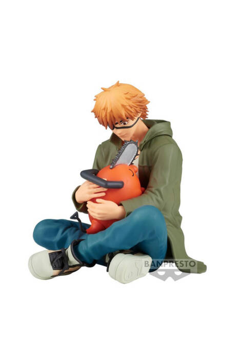 Chainsaw Man PVC Statue Denji & Pochita Break Time 9 cm Banpresto