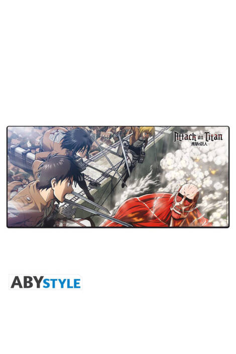 Attack on titan - Eren vs Colossal Titan Mousepad XXL