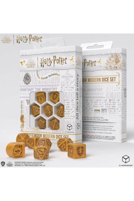 Harry Potter - Gryffindor modern dice set - Gold