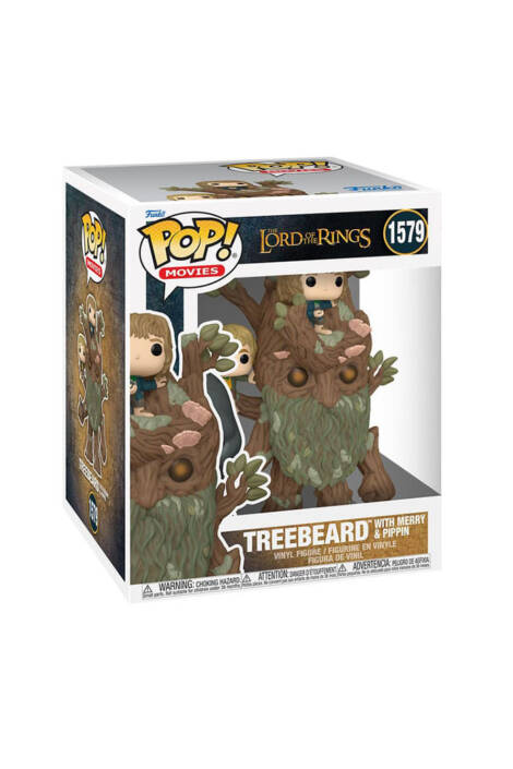 The Lord of the Rings Super Sized POP! Movies 1579 Vinyl Figure Treebeard with Merry & Pippin 15 cm