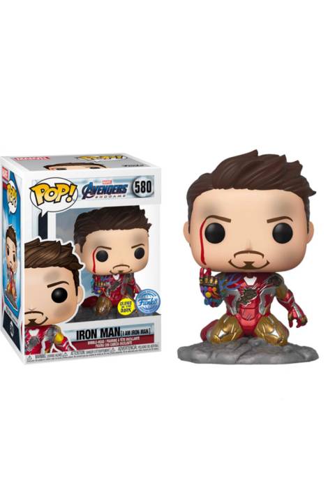 Avengers: Endgame POP! Movies 580 Vinyl Figure Iron man [I am Iron man] 9 cm - Special edition Glows in the dark