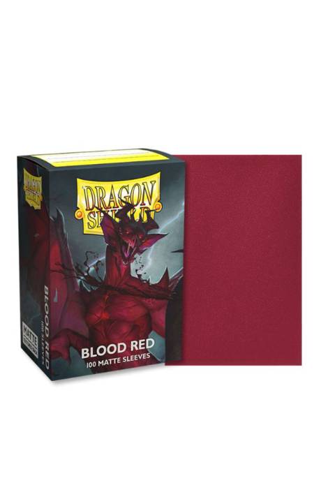 Dragon shield - Card sleeves Standard size 100 Matte dual sleeves - Blood red