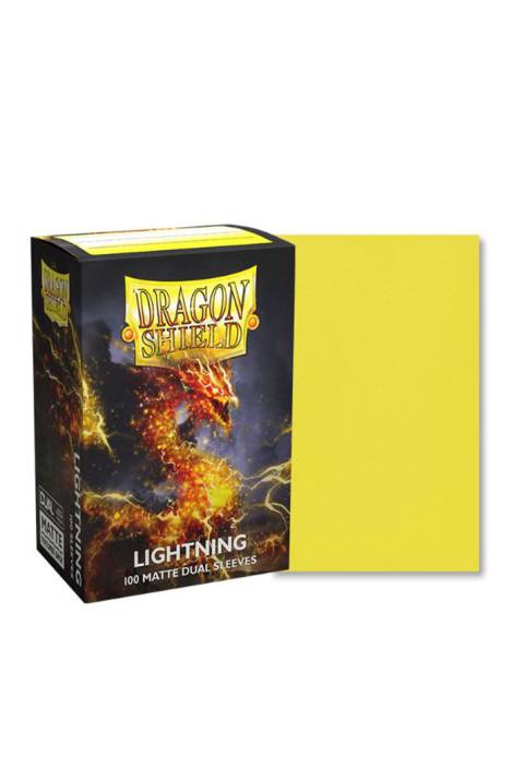 Dragon shield - Card sleeves Standard size 100 Matte dual sleeves - Lightning