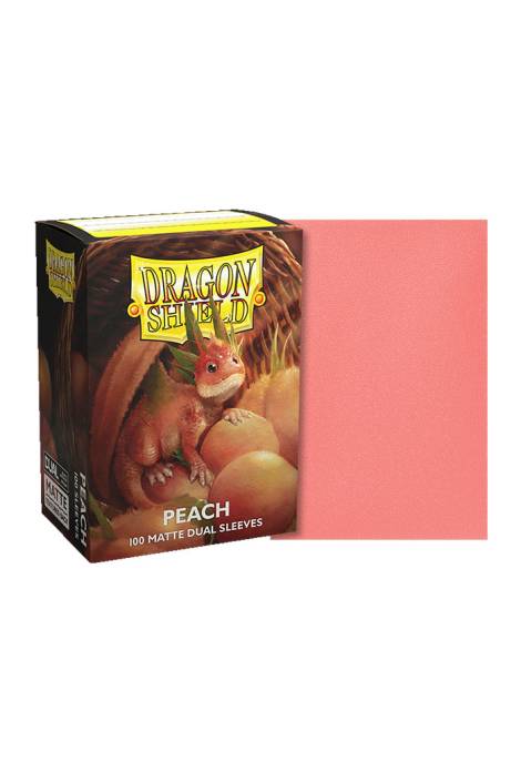 Dragon shield - Card sleeves Standard size 100 Matte dual sleeves - Peach