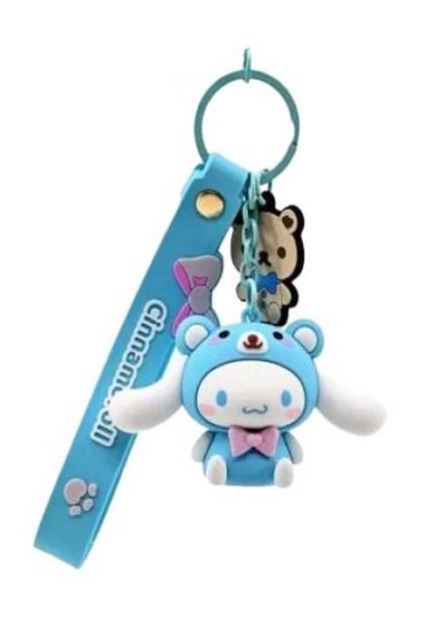 Sanrio Animal Series Keychain with Hand Strap Hello Kitty and Friends Cinnamoroll