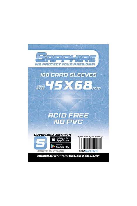 Sapphire 100 Card sleeves 45x68 mm