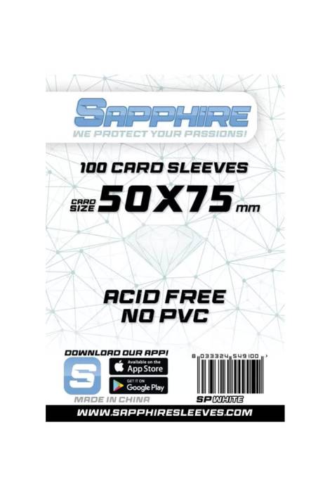 Sapphire 100 Card sleeves 50x75 mm