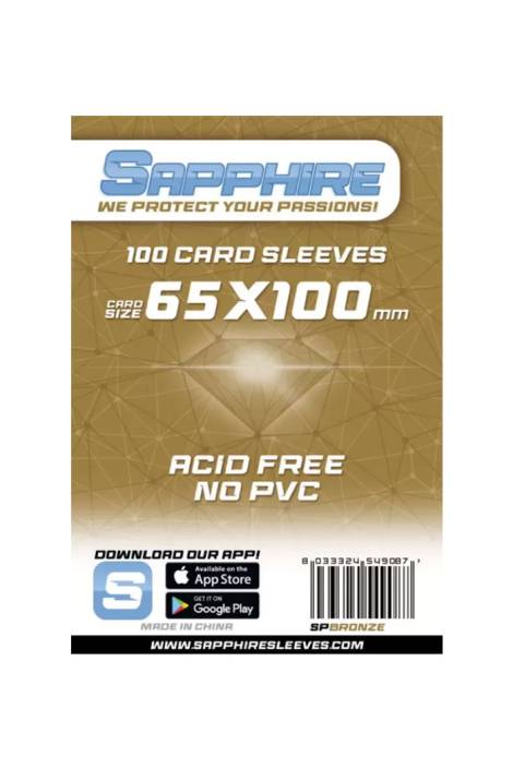 Sapphire 100 Card sleeves 65x100 mm