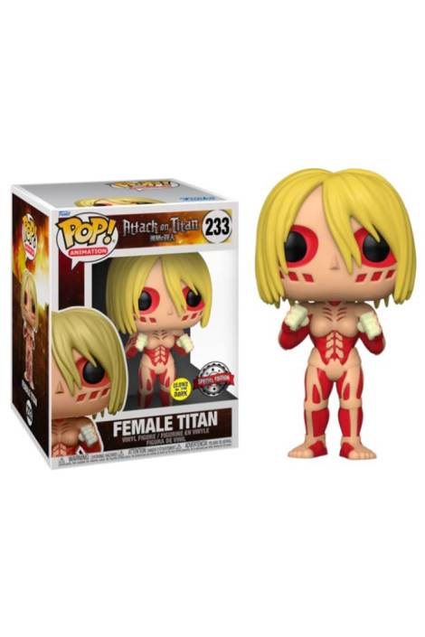 Attack on titan Super size POP! Animation 233 Female Titan Vynil Figure 15 cm - Glow in the dark