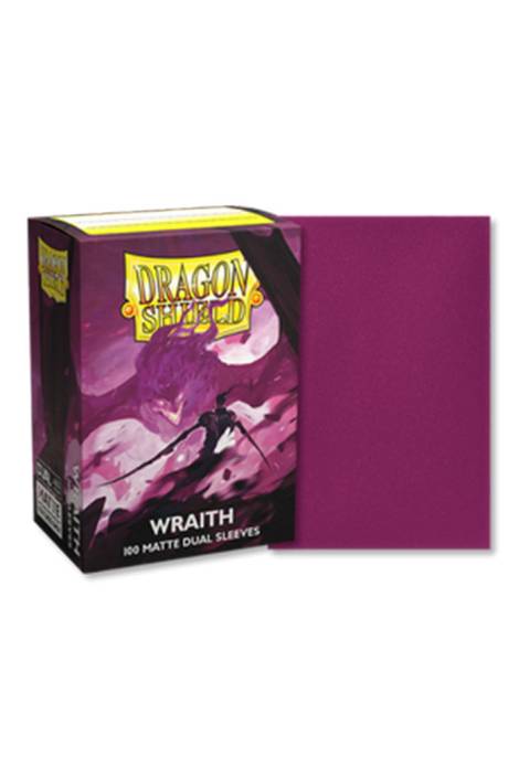 Dragon shield - Card sleeves Standard size 100 Matte dual sleeves - Wraith