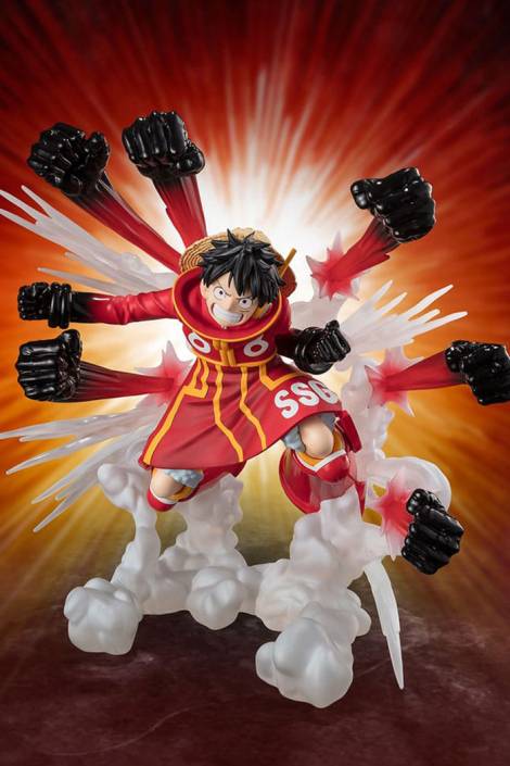 One Piece Figuarts ZERO Extra Battle PVC Statue Monkey D. Luffy -Gum Gum Hawk Gatling- 19 cm