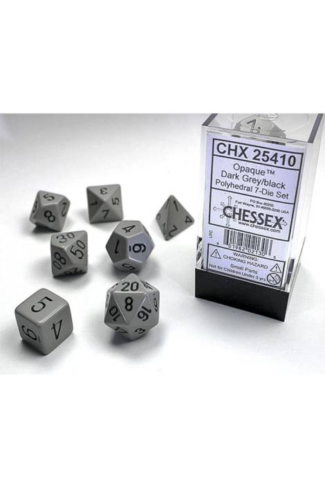 Polyhedral 7-Die Set - Grey/black CHX 25410