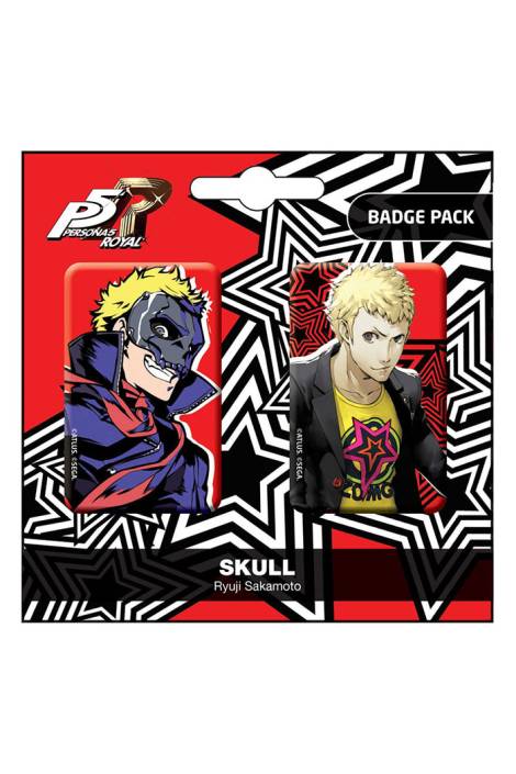 Persona 5 Royal - Pin Badges Pack Set Skull (Ryuji Sakamoto)